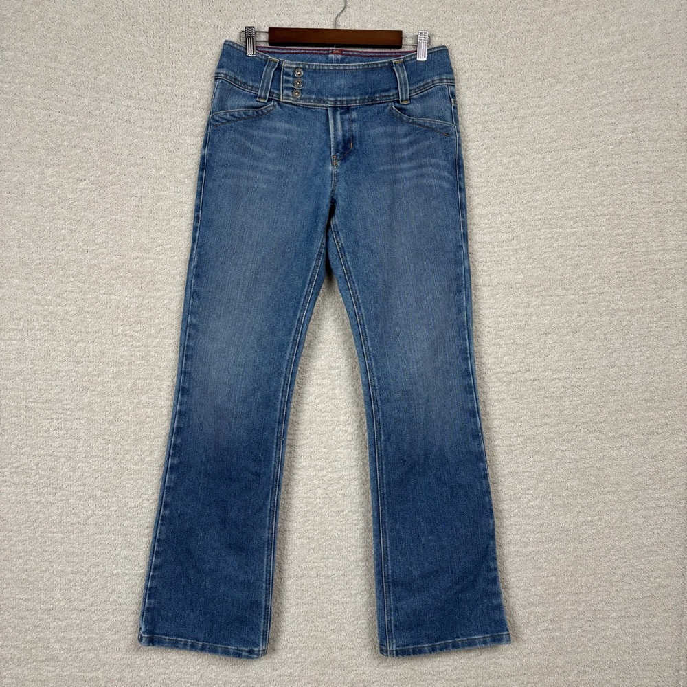 Vintage Tommy Hilfiger Jeans Womens 8 Hipster Boot‎ Mid Rise Whiskered Denim